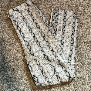 Pretty Little Things faux grey snake print trouser